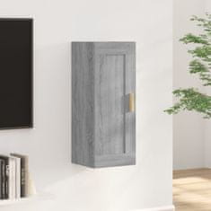 Vidaxl Stenska omarica siva sonoma 35x34x90 cm konstruiran les