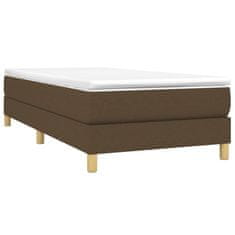 Vidaxl Box spring posteljni okvir temno rjav 100x200 cm blago