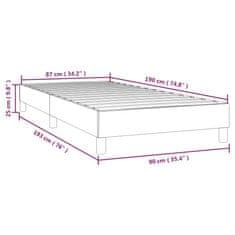 Greatstore Box spring posteljni okvir temno siv 90x190 cm žamet