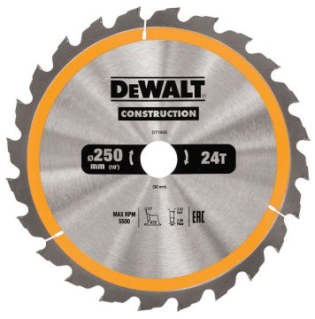 DeWalt Krožna žaga za les 250/30 mm, 24 zob