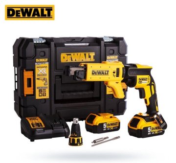 DeWalt AKUMULATORSKI VIJAČNIK ZA MAVČNE PLOŠČE XR 18V 2*5.0AH LI-LON+DCF6201