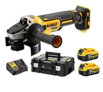DeWalt AKUMULATORSKI KOTNI BRUSILNIK 125 MM XR 2*5,0AH