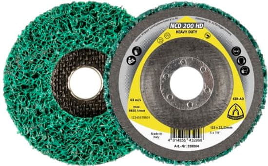 KLINGSPOR Čistilni kolut ncd200hd 125x22,23 mm 358004