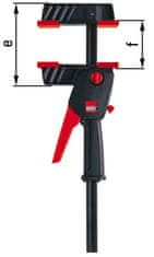 Bessey Univerzalni kompresijski priključek 450/85 mm enoročni hitri duktil