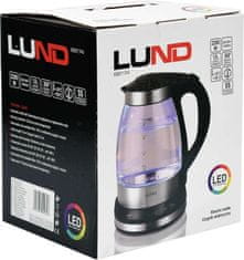 Lund 1,8-litrski stekleni električni čajnik. Nadzor temperature