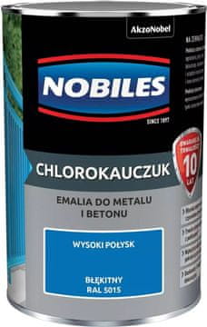 Kloriran kavčukov emajl moder črna RAL 5015 0,9L - 5EMCH.NIB1.0