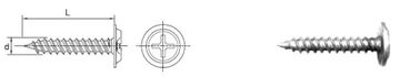 shumee GALVANISERAD SKRUV MED BRICKAHUVUD 4,2*65 MM - 2 ST - 521 4,2*65