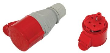 shumee PRENOSNA IZOLIRANA VTIČNICA 16A 400V RDEČA 3P+Z IP44 - EX-TGN-134