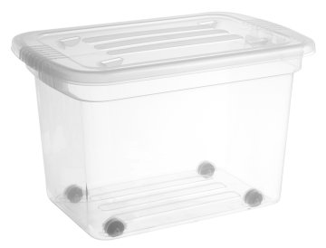 Greatstore Zabojnik za shranjevanje s pokrovom domača škatla 52l
