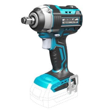 Dedra Brezkrtačni 1/2" 18V sas+ akumulatorski udarni ključ - DED7146