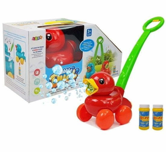 Lean-toys Glasbeni aparat za milne mehurčke Rdeča raca