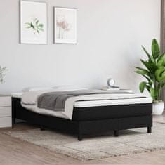 Greatstore Box spring postelja z vzmetnico črna 120x190 cm blago