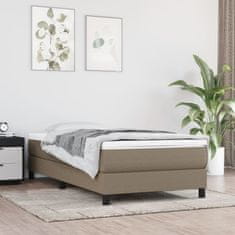 Vidaxl vidaXL Vzmetnica z žepkastimi vzmetmi, sivo-rjava, 90x190x20 cm, blago