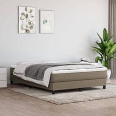 Vidaxl vidaXL Vzmetnica z žepkastimi vzmetmi, sivo-rjava, 140x200x20 cm, blago