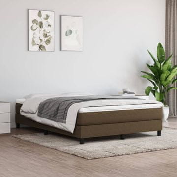 Vidaxl vidaXL Vzmetnica z žepkastimi vzmetmi, temno rjava, 140x200x20 cm, blago