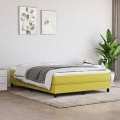 Vidaxl Vzmetnica z žepkasto vzmetjo zelena 140x190x20 cm blago
