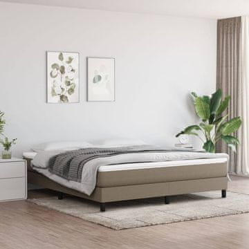 Vidaxl vidaXL Vzmetnica z žepkastimi vzmetmi, sivo-rjava, 180x200x20 cm, blago
