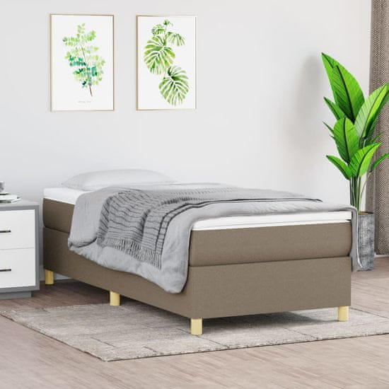 Vidaxl Box spring posteljni okvir taupe 90x190 cm blago