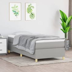 Vidaxl Box spring posteljni okvir svetlo siv 100x200 cm blago