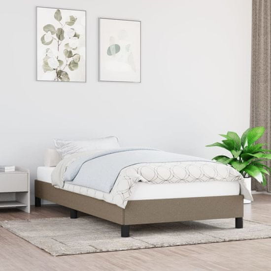 Vidaxl Posteljni okvir taupe 90x200 cm blago