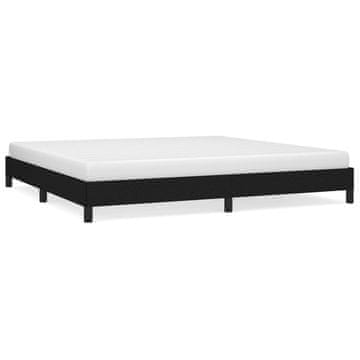 Vidaxl Posteljni okvir brez vzmetnice črn 200x200 cm blago