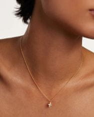 PDPAOLA Bleščeča pozlačena ogrlica LAURA CO01-480-U (verižica, obesek)