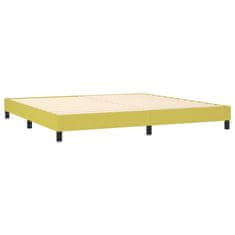 Vidaxl Box spring postelja z vzmetnico LED zelena 200x200 cm blago