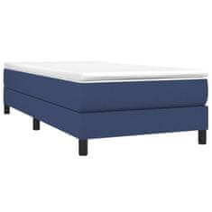 Vidaxl Box spring postelja z vzmetnico modra 100x200 cm blago