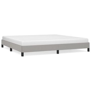 Vidaxl Posteljni okvir brez vzmetnice svetlo siv 200x200 cm blago