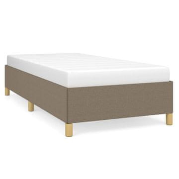 Vidaxl Posteljni okvir brez vzmetnice taupe 100x200 cm blago