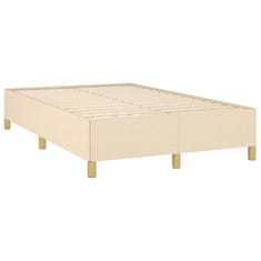 Vidaxl Box spring postelja z vzmetnico LED krem 120x190 cm blago