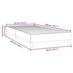 Vidaxl Box spring posteljni okvir taupe 90x190 cm blago