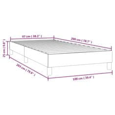 Vidaxl Box spring posteljni okvir temno moder 100x200 cm žamet