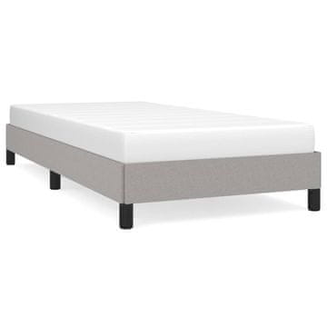 Vidaxl Posteljni okvir brez vzmetnice svetlo siv 80x200 cm blago
