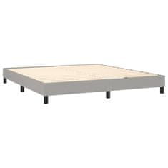 Vidaxl Box spring postelja z vzmetnico svetlo siva 160x200 cm žamet