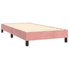 Greatstore Box spring postelja z vzmetnico roza 90x190 cm žamet