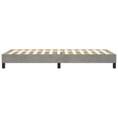 Vidaxl Box spring posteljni okvir svetlo siv 100x200 cm žamet