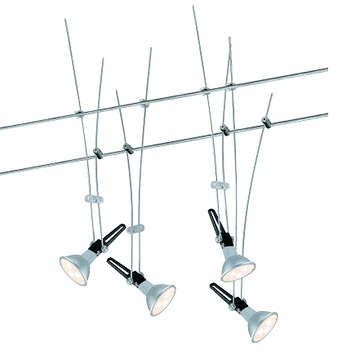 Paulmann LED žični sistem Nice Price 10 m 4x4W, krom, 2700K, 920 lm