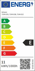 BRILONER LED vgradni panel set 3x3,5W nagibni, okrogli, krom, 8,6cm, 3000K