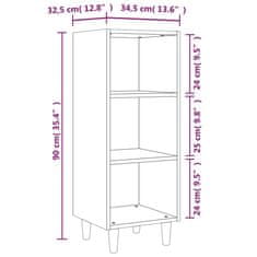 Vidaxl Komoda betonsko siva 34,5x32,5x90 cm konstruiran les