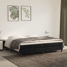 Vidaxl Box spring postelja z vzmetnico črna 200x200 cm žamet