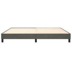 Vidaxl Box spring posteljni okvir temno siv 200x200 cm žamet