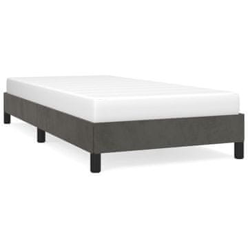 Vidaxl Posteljni okvir brez vzmetnice temno siv 80x200 cm žamet