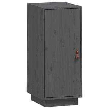 Vidaxl Komoda siva 34x40x75 cm trdna borovina