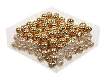 Rayher.	 Božični balončki, 2cm, svetleče zlati, set 12