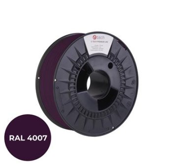 C-Tech Tiskarska vrvica (filament) PREMIUM LINE, PETG, vijolična, RAL4007, 1,75 mm, 1 kg