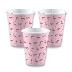 Amscan Papirnati lončki Flamingo prostornine 0,25 l, 8 kosov