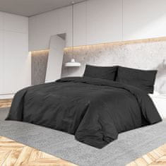 Vidaxl Posteljnina črna 200x200 cm lahka mikrovlakna