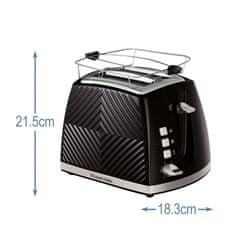 Russell Hobbs Groove 2S toaster, črn