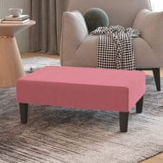 Greatstore Stolček za noge roza 78x56x32 cm žamet